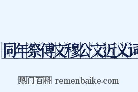 同年祭傅文穆公文近义词是什么意思的图片
